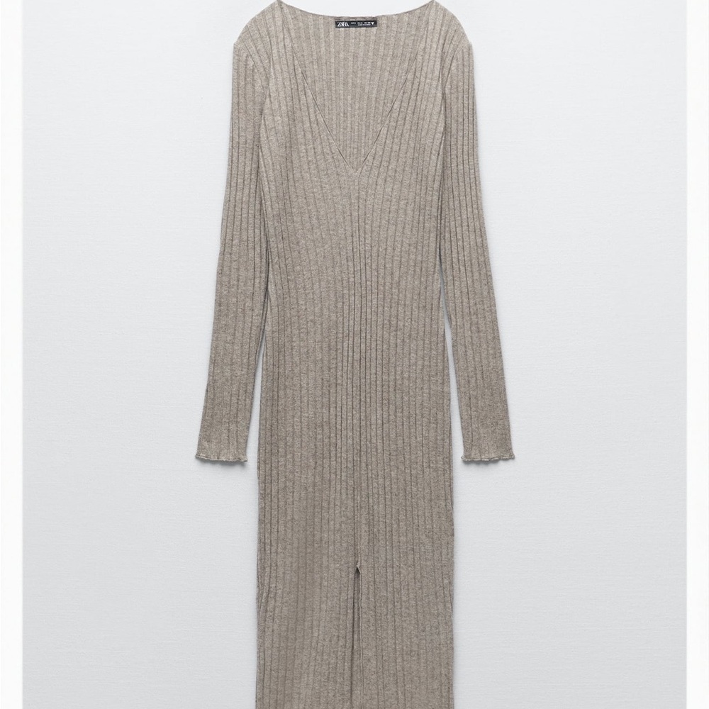 Zara Ribbed Sweater Dress